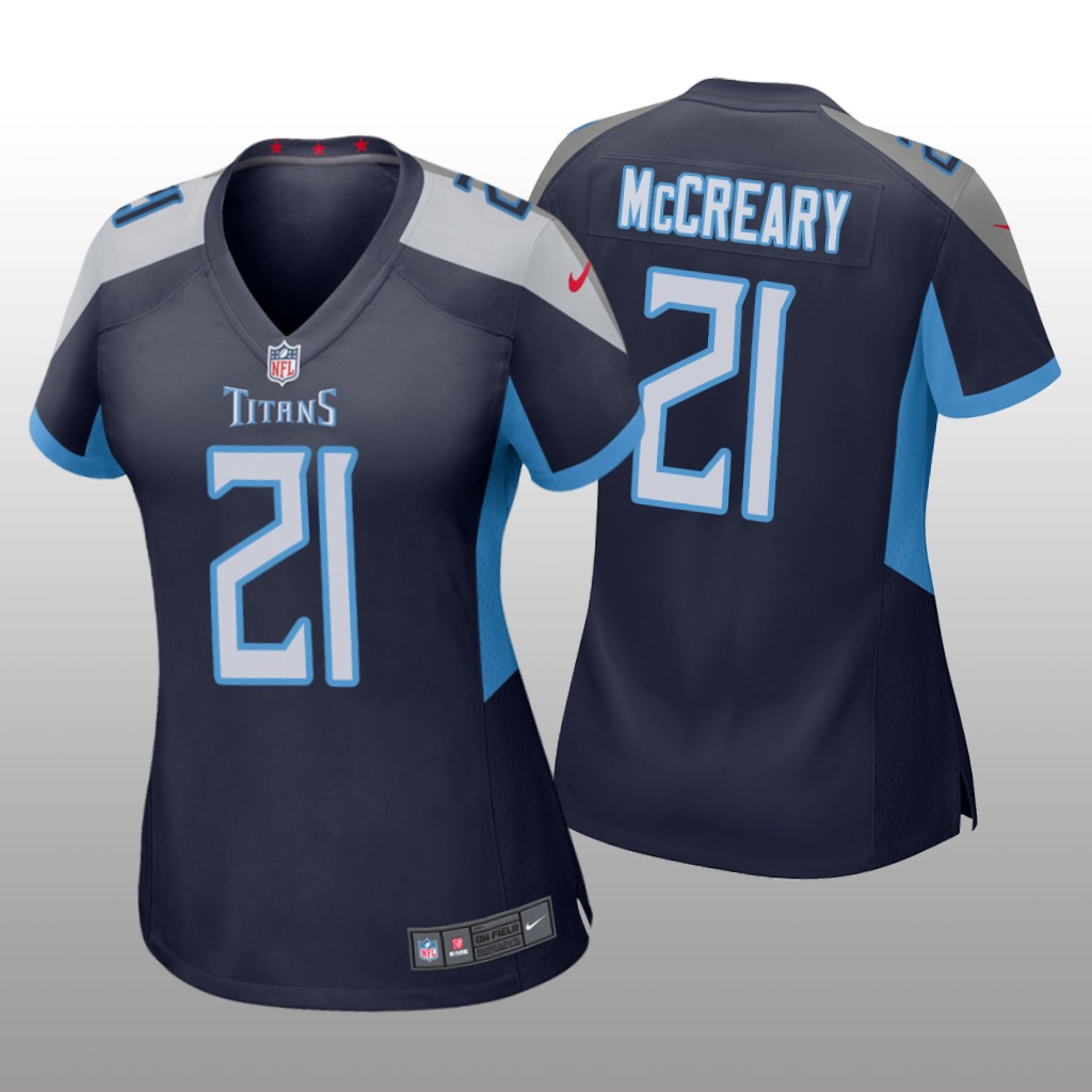 Tennessee Titans Roger McCreary Navy Jersey Game - Women's