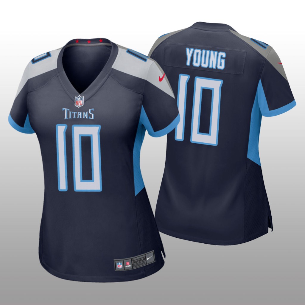 Tennessee Titans Vince Young Navy Jersey Game - Women's