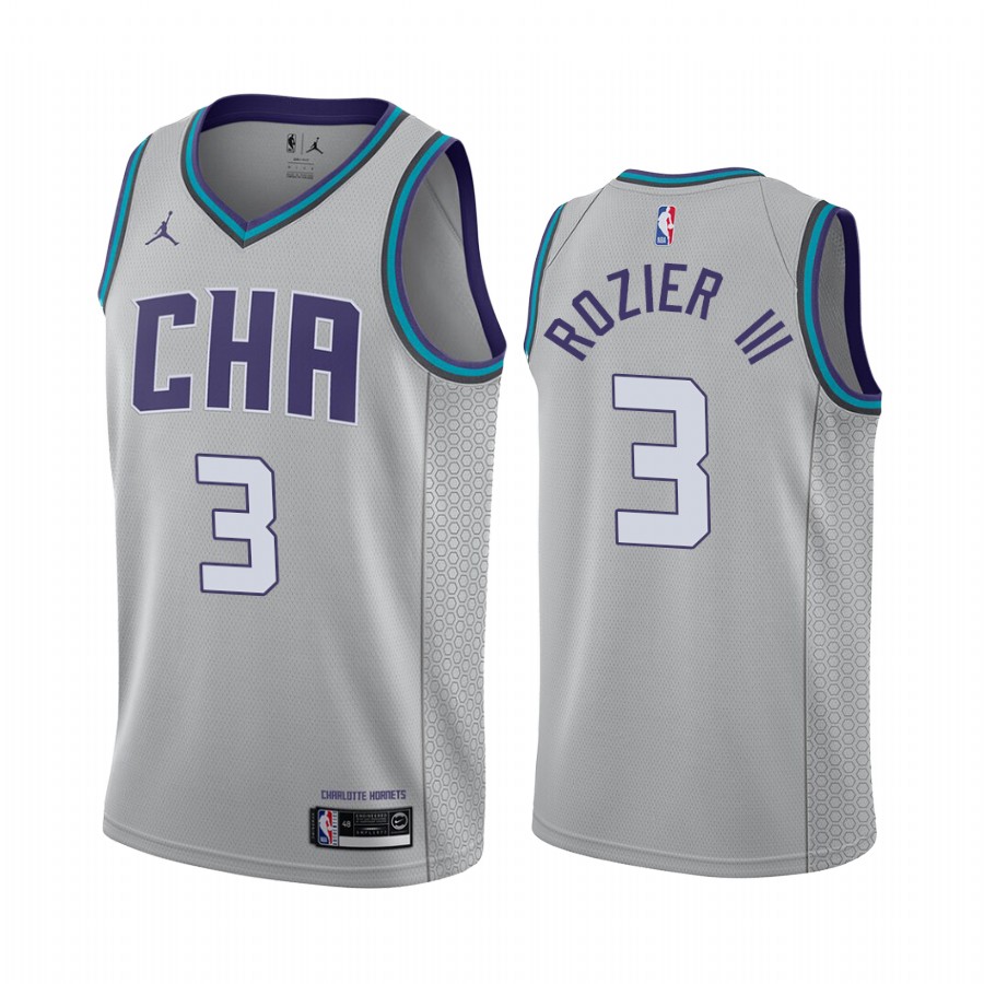 Terry Rozier III Charlotte Hornets  Gray City Edition Finished Jersey