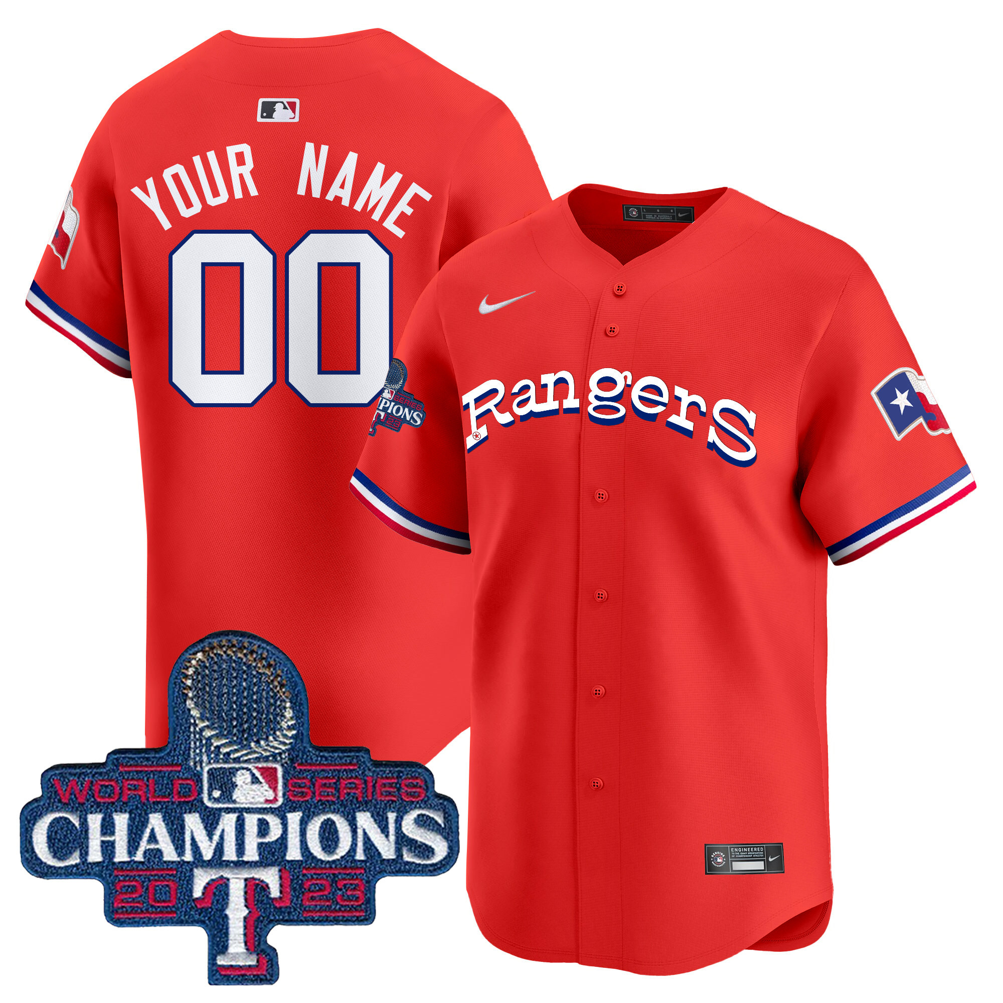 Texas Rangers Throwback 1972 Vapor Premier Limited Custom Red Jersey