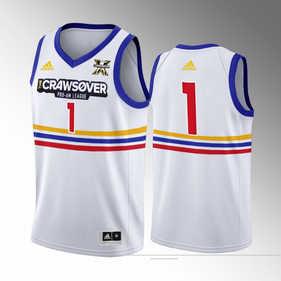 The CrawsOver Pro-Am Chet Holmgren Oklahoma City Thunder White #1 Jersey Seattle 