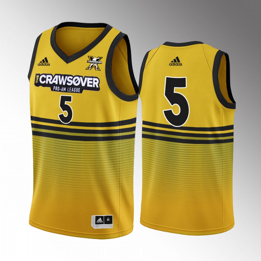 The CrawsOver Pro-Am Dejounte Murray Atlanta Hawks Gold #5 Jersey Seattle 