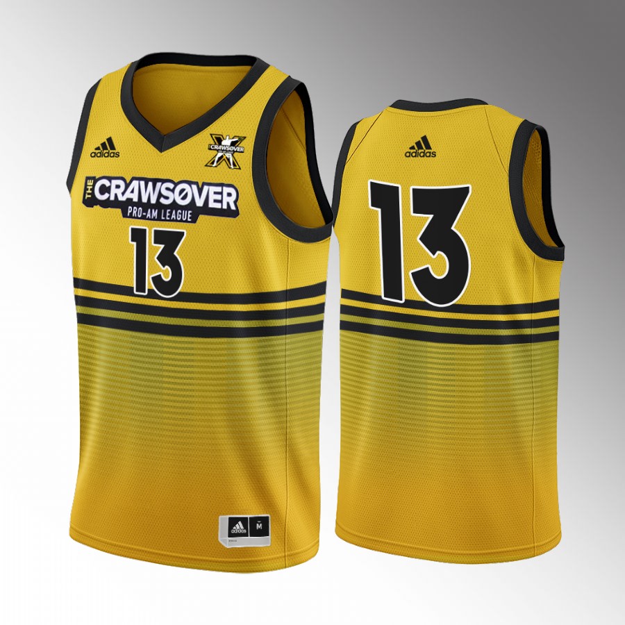 The CrawsOver Pro-Am Tari Eason Houston Rockets Gold #13 Jersey Seattle 