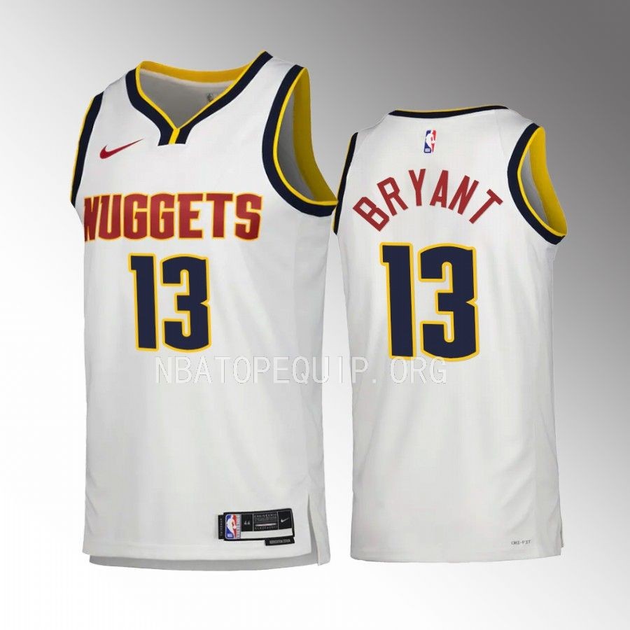 Thomas Bryant Denver Nuggets #13 White Jersey Association Edition Swingman