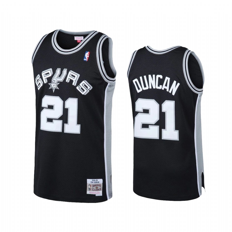 Tim Duncan #21 San Antonio Spurs Black Reload Jersey