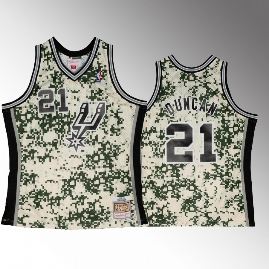 Tim Duncan San Antonio Spurs Camo Alternate 2013-14 Swingman #21 Jersey
