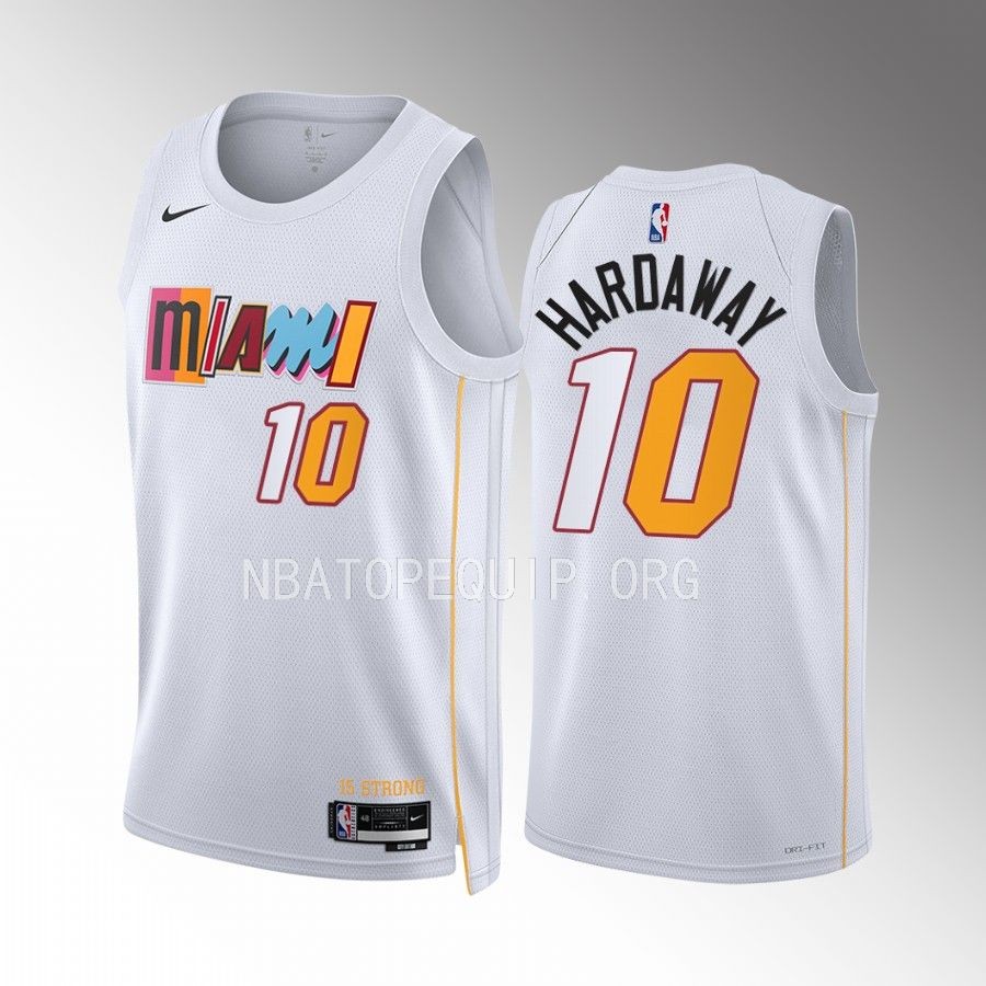Tim Hardaway Miami Heat #10 White Jersey City Edition Swingman