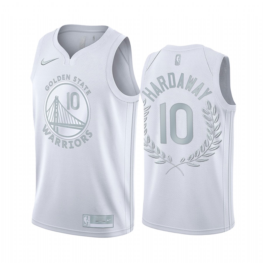 Tim Hardaway Naismith Memorial Hall of Fame Golden State Warriors White Jersey #10