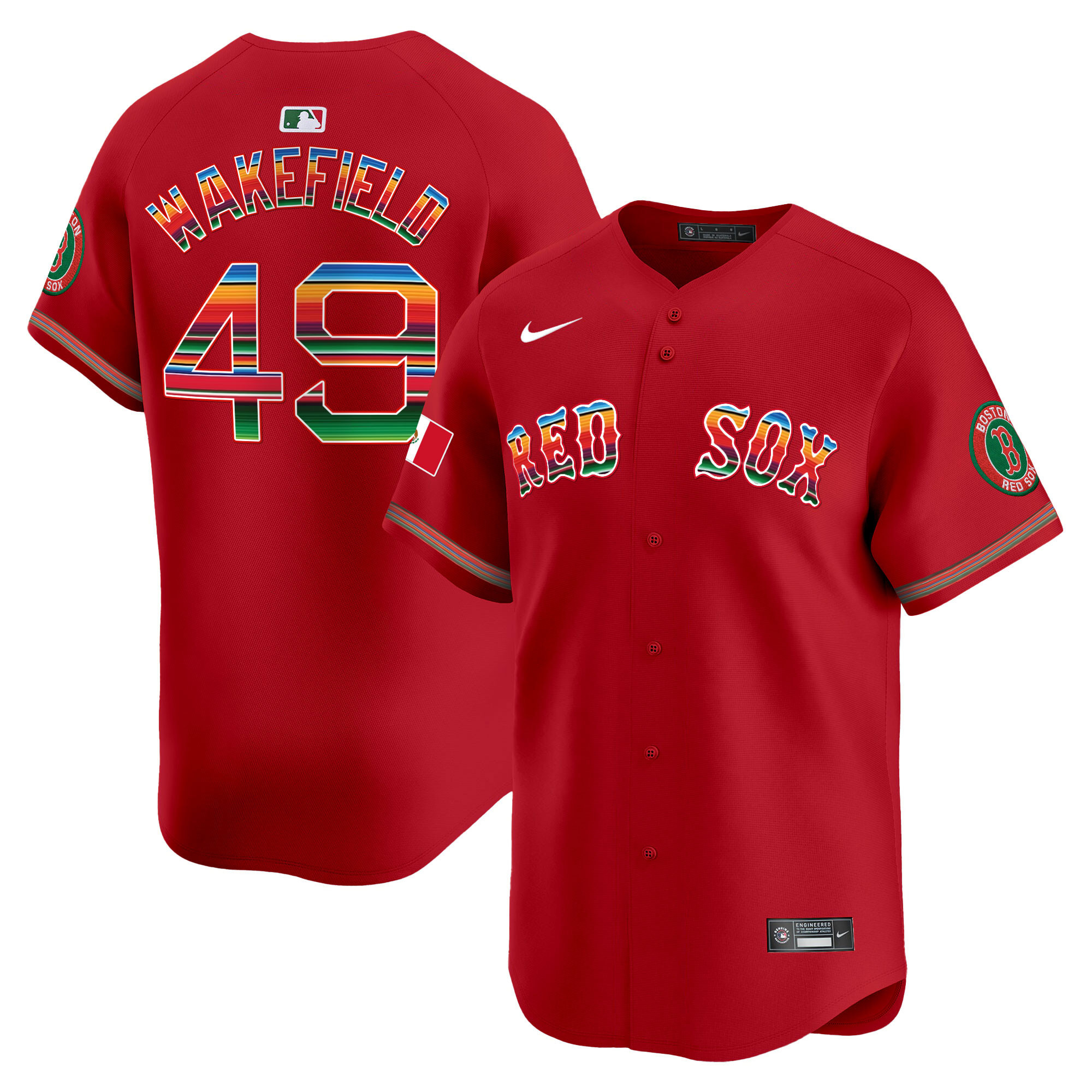 Tim Wakefield Men's Boston Red Sox Mexico Vapor Premier Limited Jersey - All Stitched