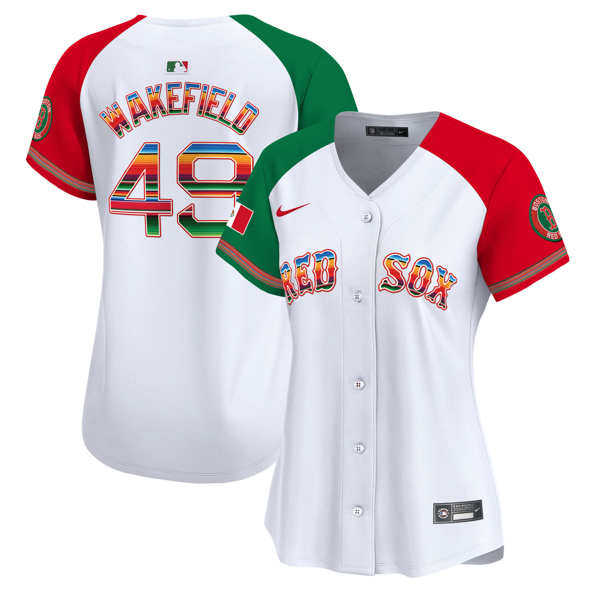 Tim Wakefield Women's Boston Red Sox Mexico Vapor Premier Limited Alternate Jersey - All Stitched