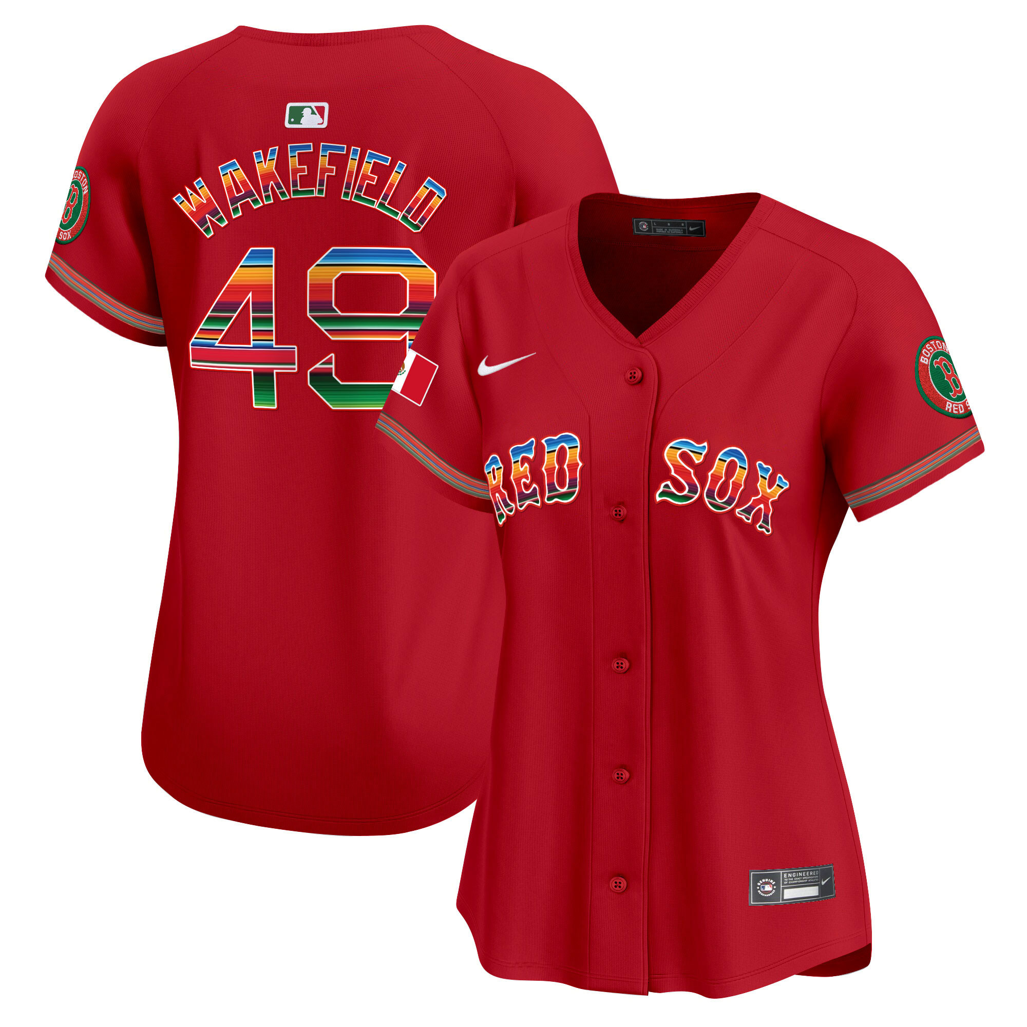 Tim Wakefield Women's Boston Red Sox Mexico Vapor Premier Limited Jersey - All Stitched