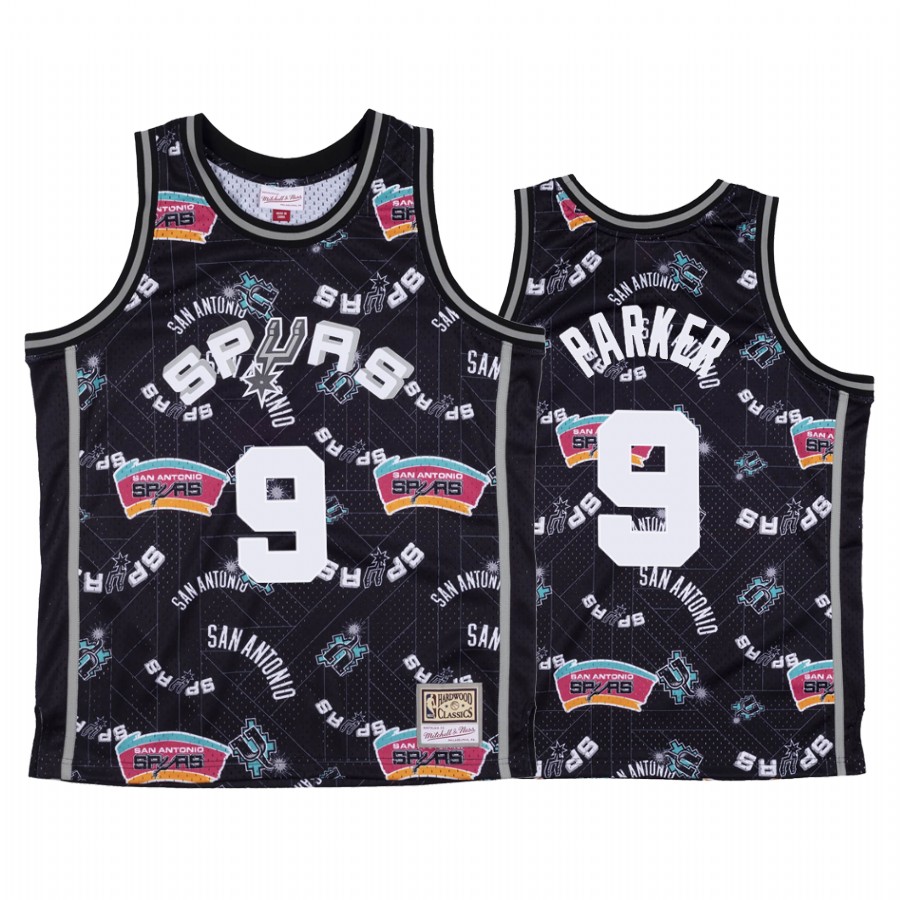 Tony Parker #9 San Antonio Spurs Black Tear Up Pack Jersey