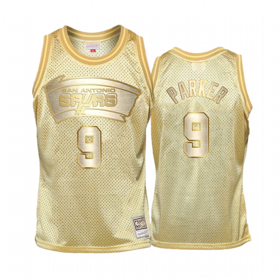 Tony Parker #9 San Antonio Spurs Golden Midas SM Jersey