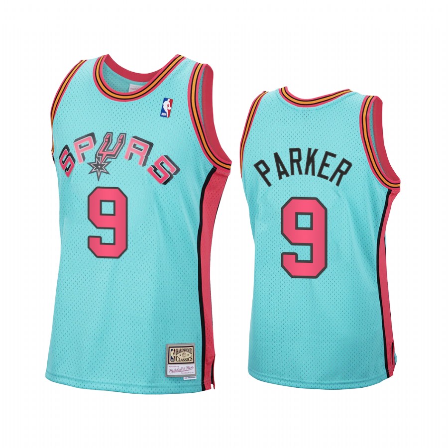 Tony Parker San Antonio Spurs Blue Jersey Reload Hardwood Classics
