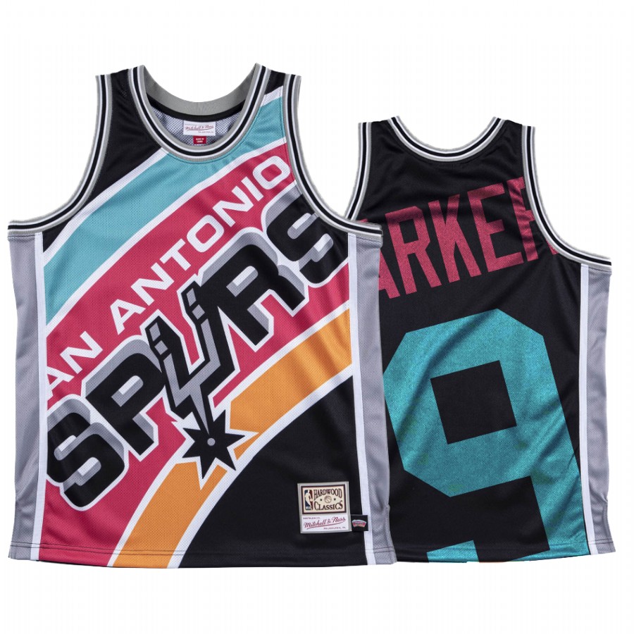 Tony Parker San Antonio Spurs HWC Black Big Face #9 Jersey