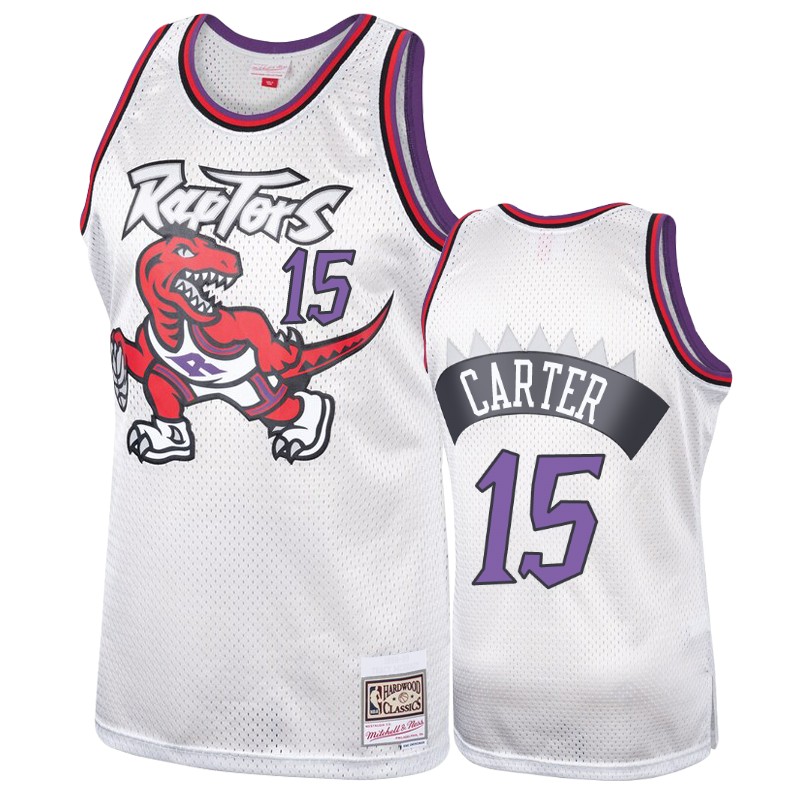 Toronto Raptors #15 Vince Carter Men's Hardwood Classics Platinum Jersey