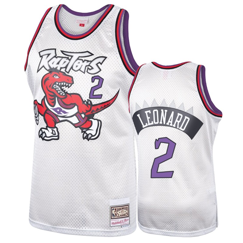 Toronto Raptors #2 Kawhi Leonard Men's Hardwood Classics Platinum Jersey