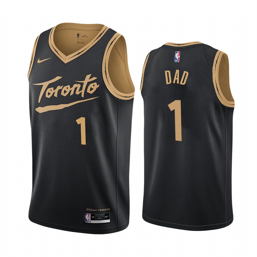 Toronto Raptors  Fathers Day Black No.1 Dad Jersey