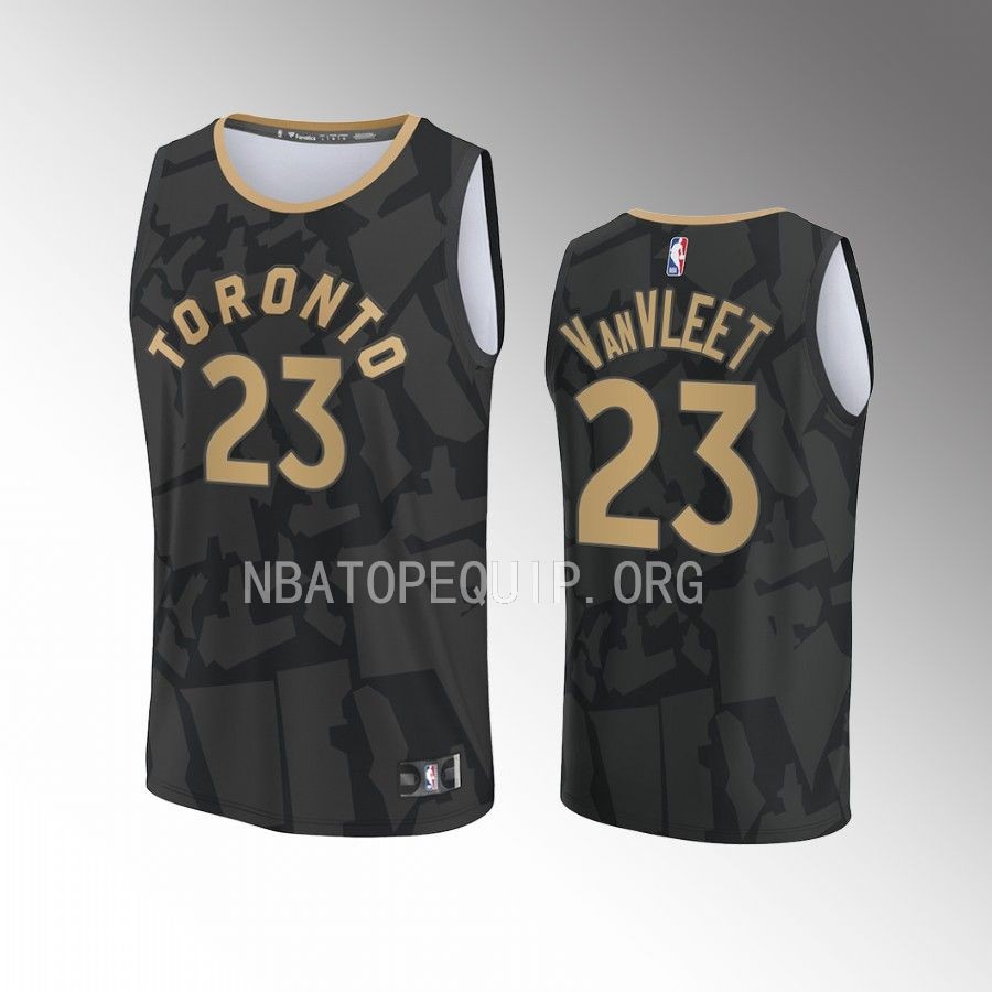 Toronto Raptors #23 Fred VanVleet City Edition Jersey Fastbreak Black