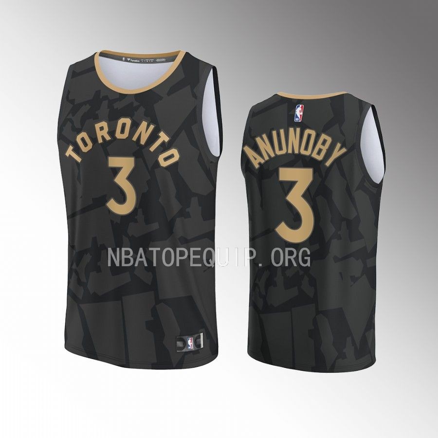 Toronto Raptors #3 OG Anunoby City Edition Jersey Fastbreak Black