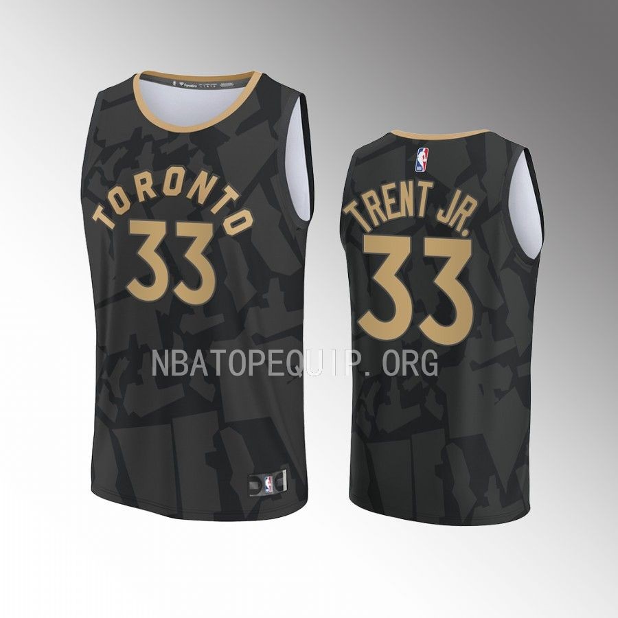 Toronto Raptors #33 Gary Trent Jr. City Edition Jersey Fastbreak Black