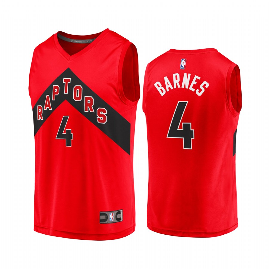 Toronto Raptors #4 Scottie Barnes Jersey  Draft 1st Round Pick Red