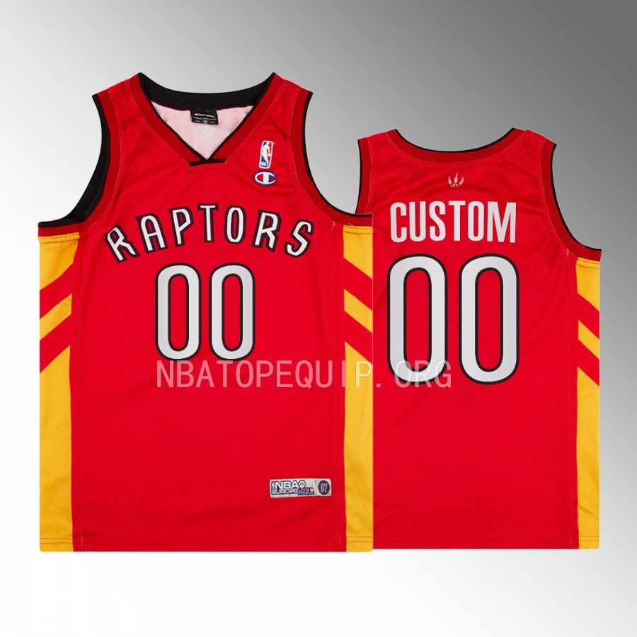 Toronto Raptors Custom Euro Live Tour 2007 #00 Red Throwback Jersey
