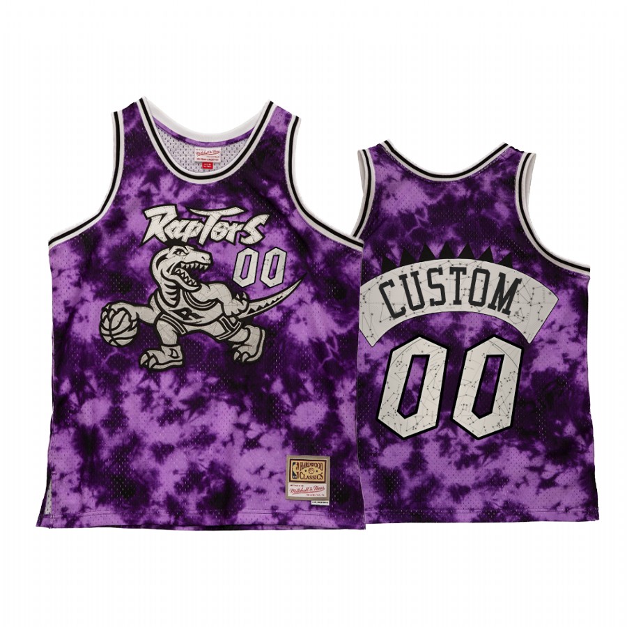 Toronto Raptors Custom Galaxy Constellation Jersey Men Purple Throwback