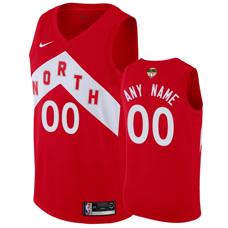 Toronto Raptors Custom Red Finals Earned Men's Jersey