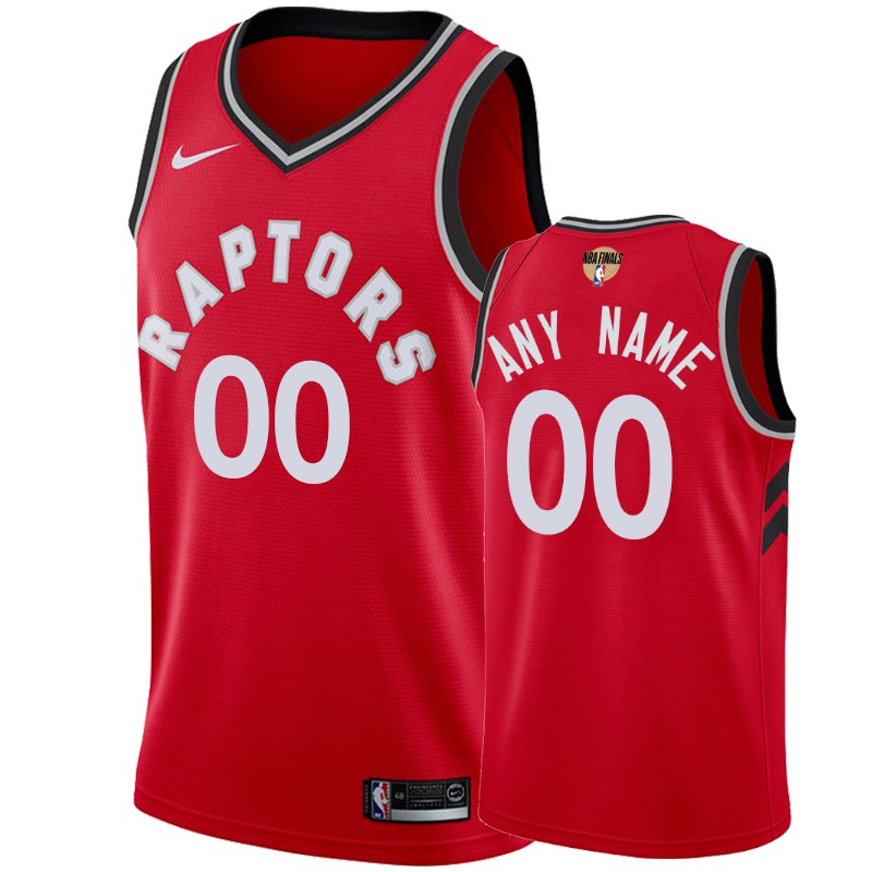 Toronto Raptors Custom Red Finals Icon Men's Jersey