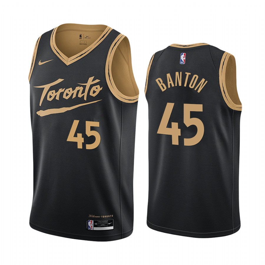 Toronto Raptors Dalano Banton  Draft #45 City Edition Jersey Black