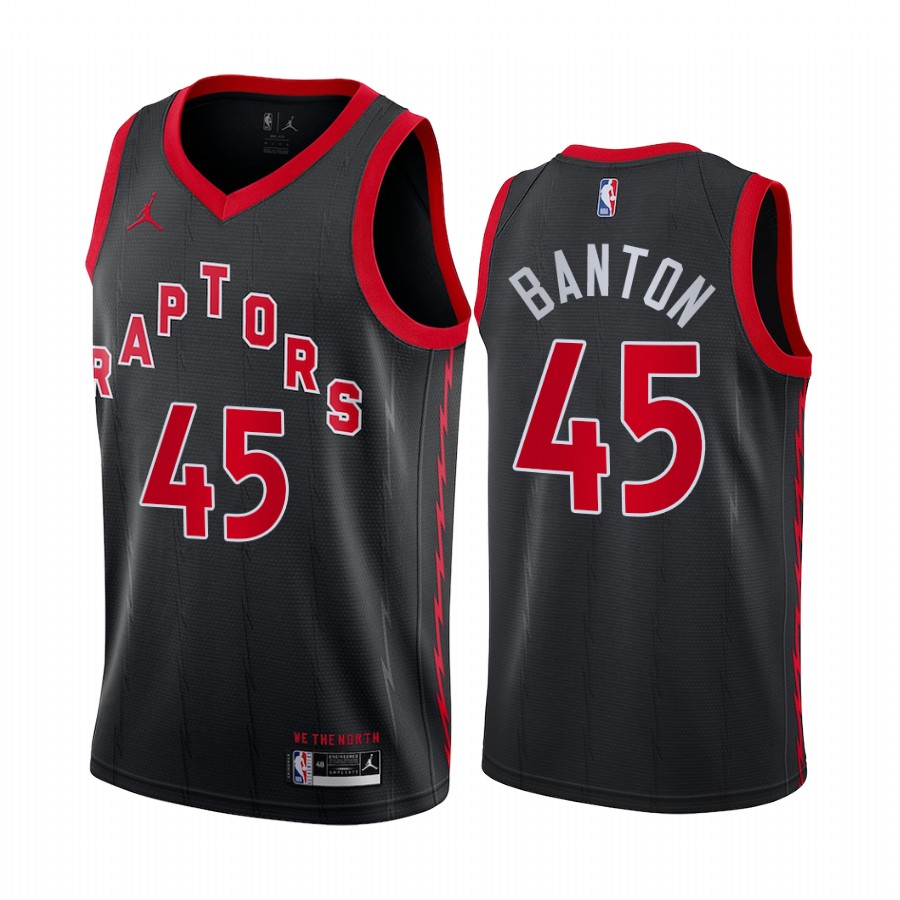 Toronto Raptors Dalano Banton  Draft #45 Statement Edition Jersey Black