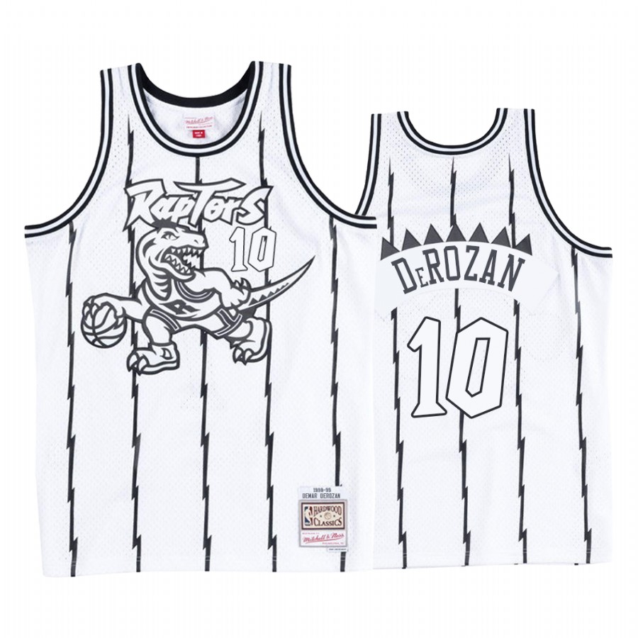Toronto Raptors DeMar DeRozan #10 White Black Concord Collection Jersey