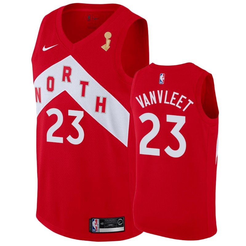 Toronto Raptors Fred VanVleet #23 Finals Champions Red Earned Jersey