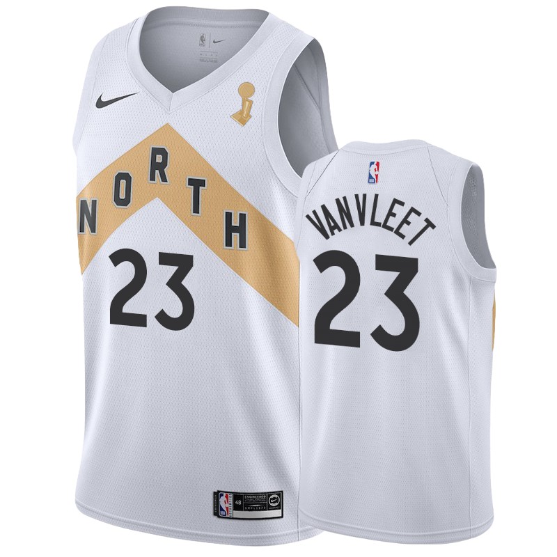 Toronto Raptors Fred VanVleet #23 Finals Champions White City Jersey