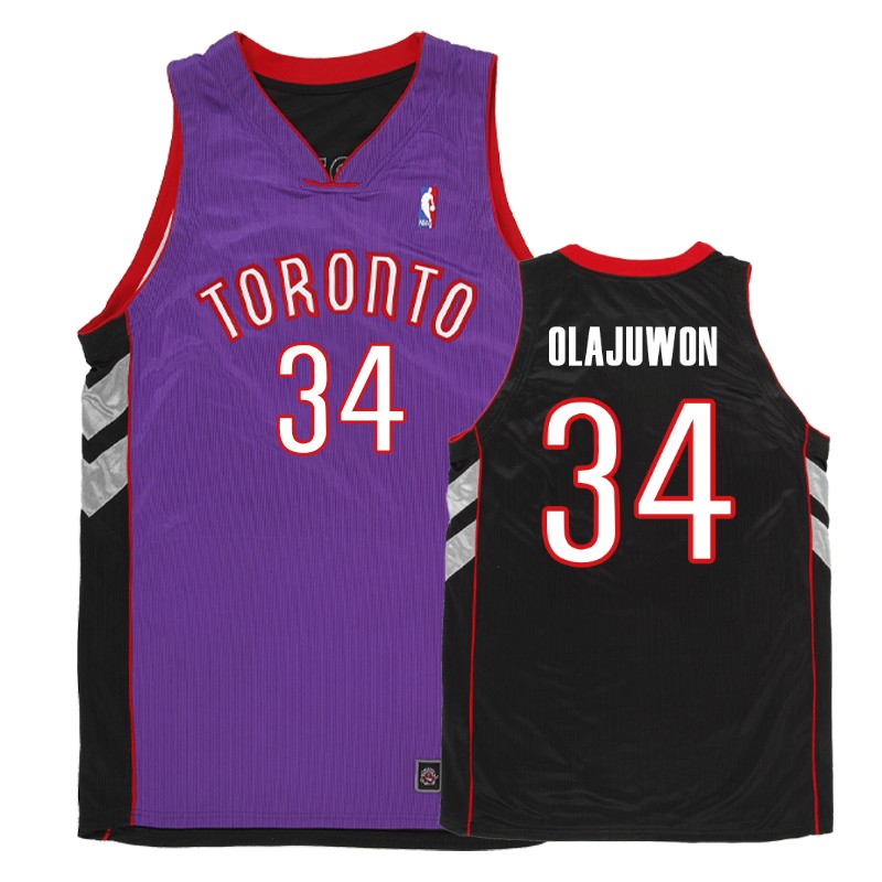 Toronto Raptors Hakeem Olajuwon Purple 2001-02 Throwback Jersey