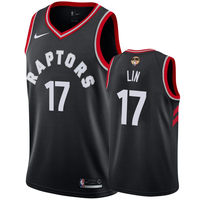 Toronto Raptors Jeremy Lin Black Finals Statement Men's Jersey