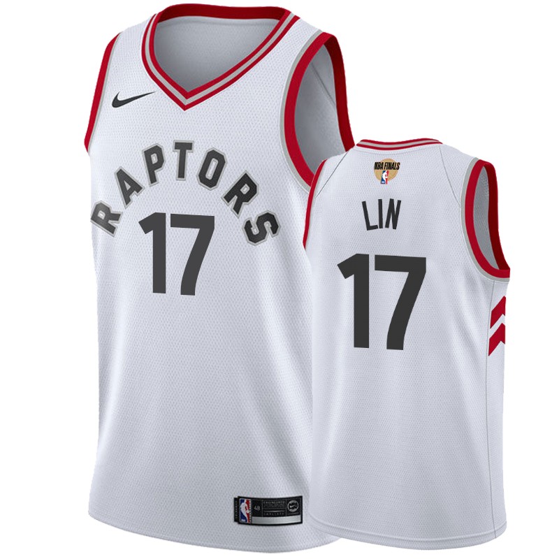 Toronto Raptors Jeremy Lin White Finals Association Men's Jersey