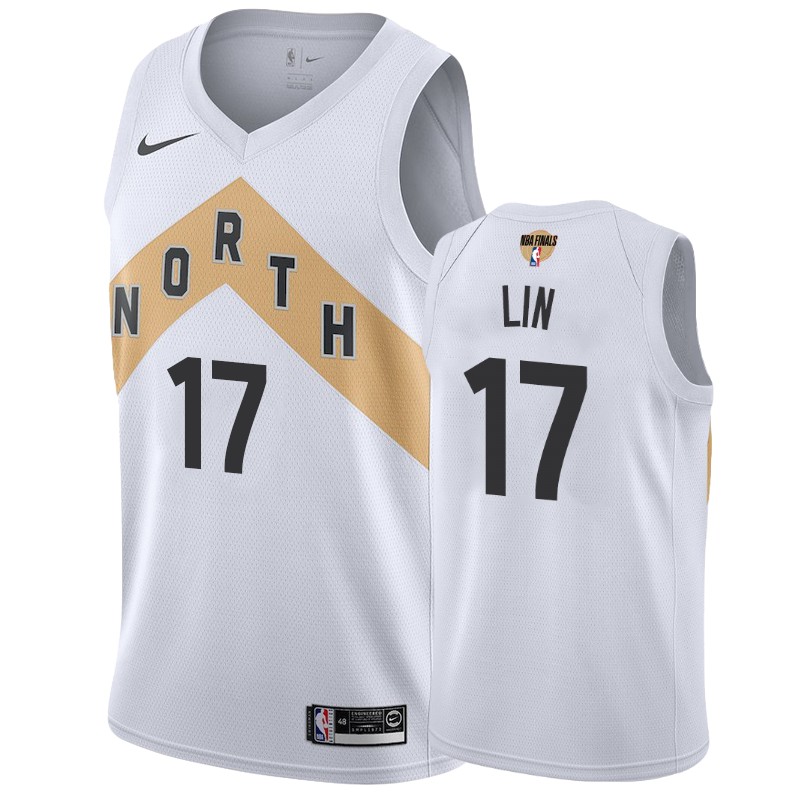 Toronto Raptors Jeremy Lin White Finals City Men's Jersey