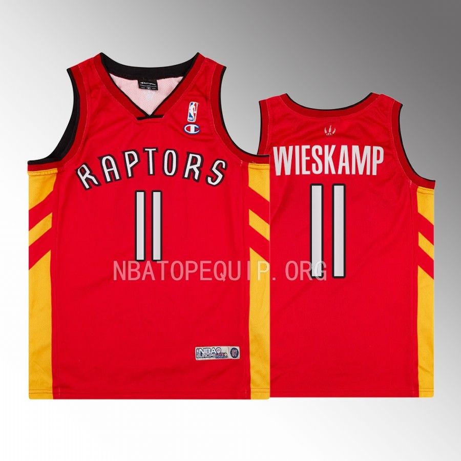 Toronto Raptors Joe Wieskamp Euro Live Tour 2007 #11 Red Throwback Jersey