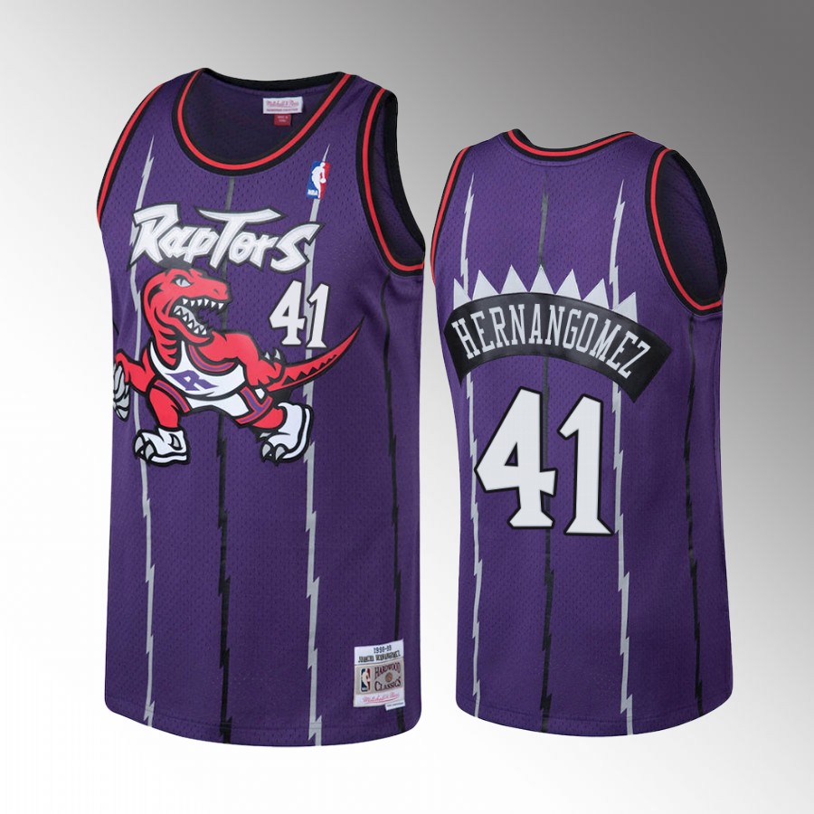 Toronto Raptors Juancho Hernangomez Purple Hardwood Classics Men Jersey