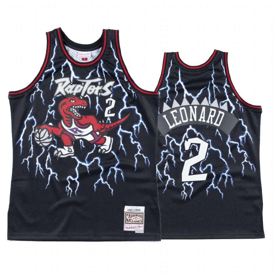 Toronto Raptors Kawhi Leonard #2 Hardwood Classics Lightning Jersey