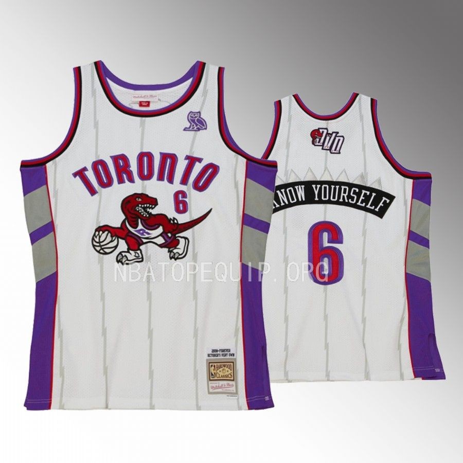 Toronto Raptors Know Yourself White OVO x Hardwood Classic Men Jersey Swingman