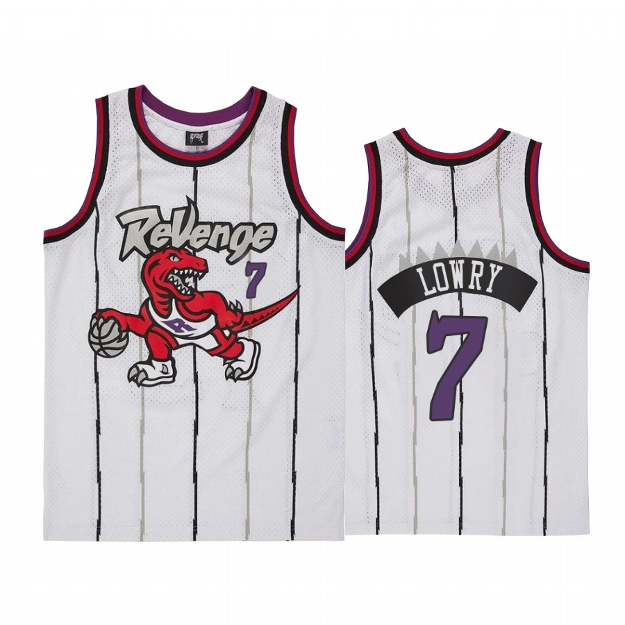 Toronto Raptors Kyle Lowry #7 White Revenge Jersey