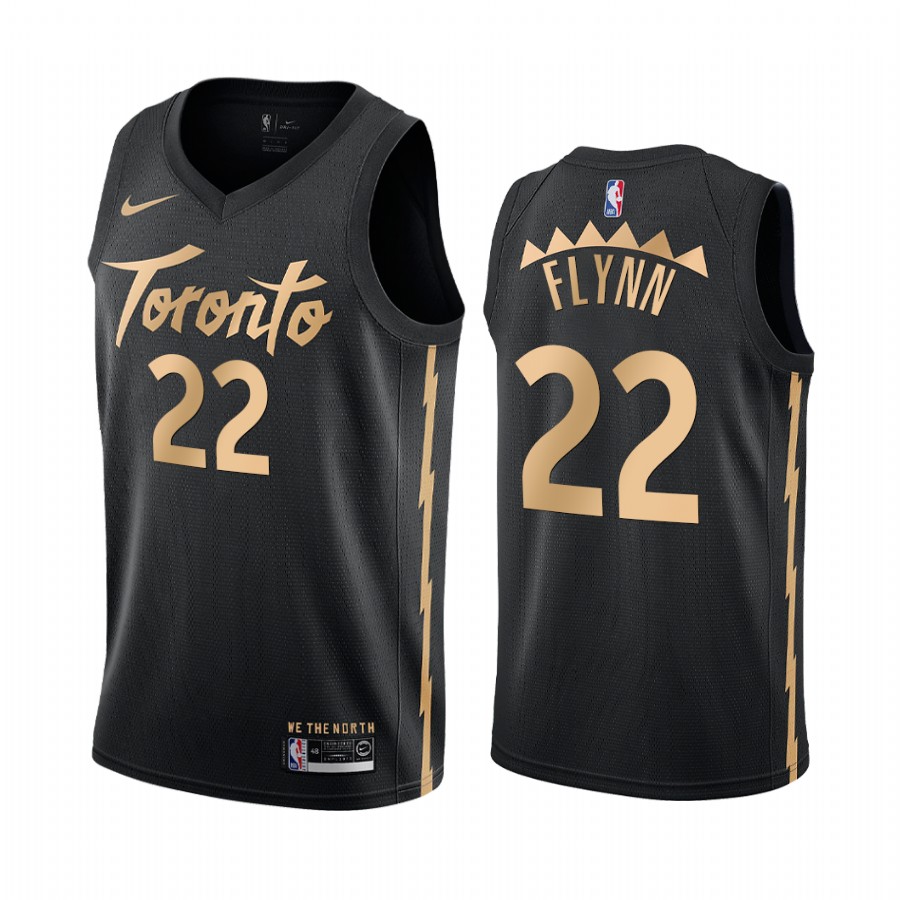 Toronto Raptors Malachi Flynn  Black City Edition Jersey