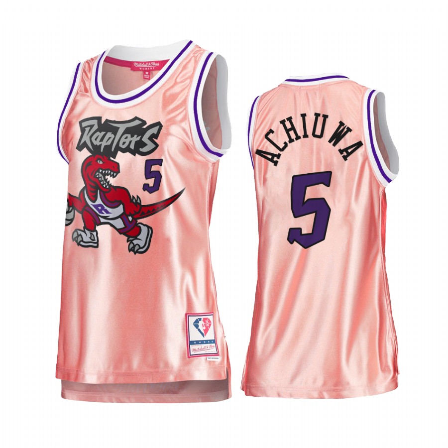 Toronto Raptors Precious Achiuwa Rose Gold Pink 75th Anniversary Women's Jersey #5