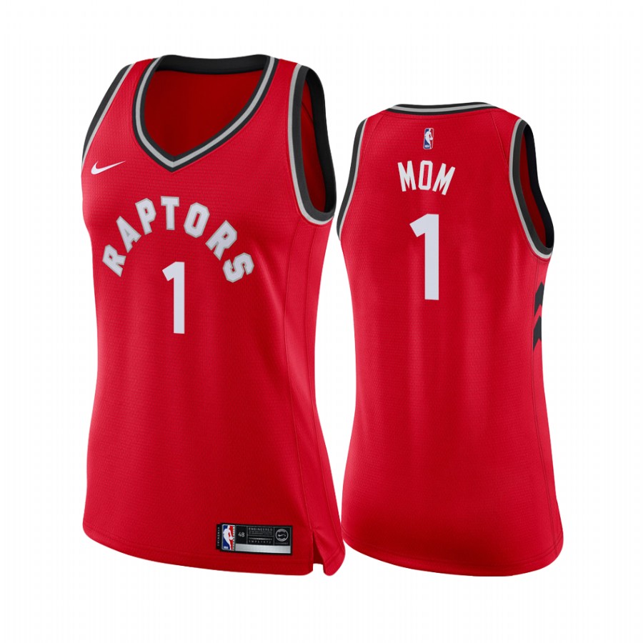 Toronto Raptors Red NO.1 Mom Jersey  Mothers Day Women