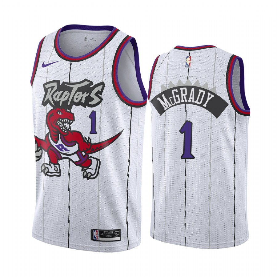 Toronto Raptors Tracy McGrady White  Hardwood Classics Jersey