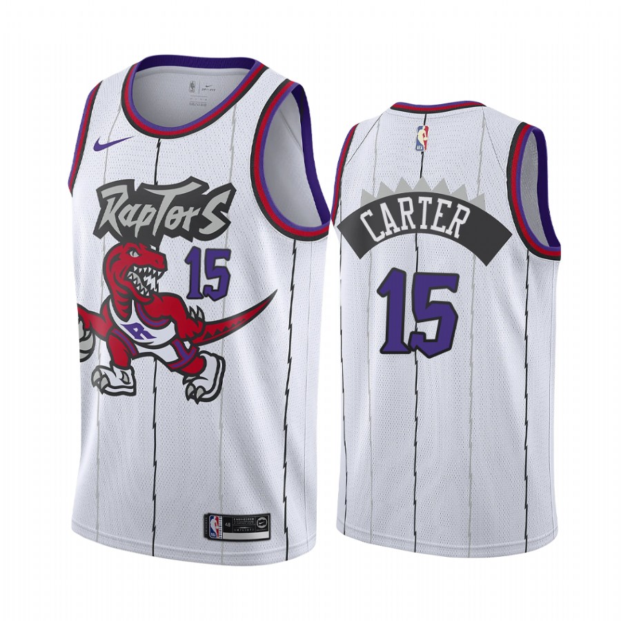 Toronto Raptors Vince Carter White  Hardwood Classics Jersey