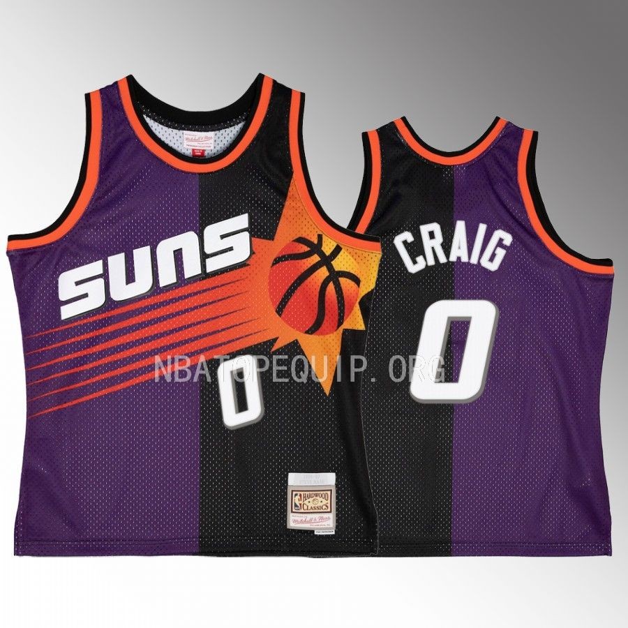 Torrey Craig Phoenix Suns Purple Black Hardwood Classics Split Swingman #0 Jersey